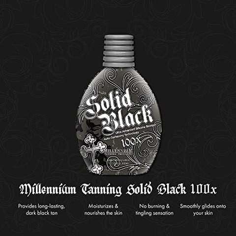 Millennium Tanning Products - Bronzeador Millennium Tanning Solid Black 100X para Camas de Bronzeamento (400ml)