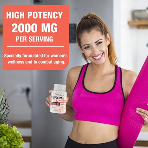 IcarusIvy - 2000MG Liposomal NAD para Mulheres – Suplemento NAD com Ashwagandha, Maca e Black Cohosh | Marca em Destaque