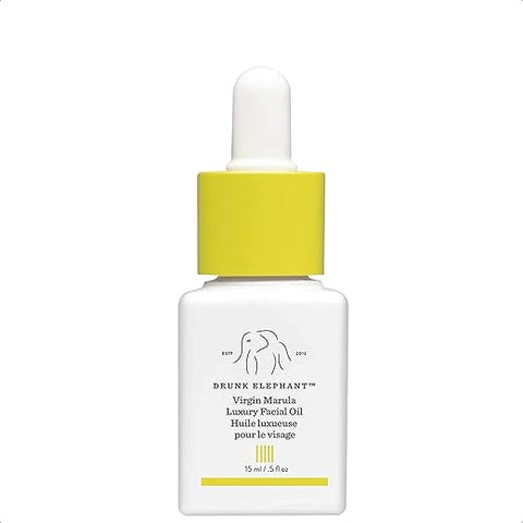 Marula Óleo Facial de Luxo – Cuidados com a Pele Vegano Anti-Envelhecimento e Hidratante (15 mL / 0.5 Fl Oz) - Drunk Elephant