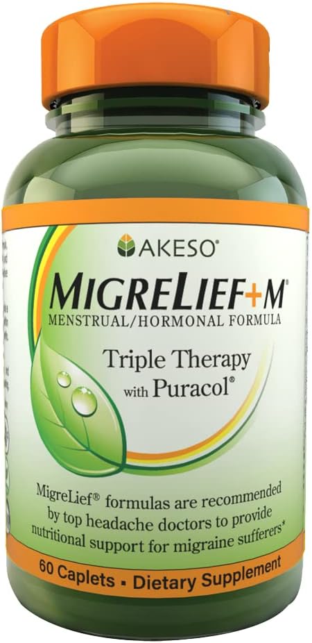M – Suporte Nutricional para Mulheres com Enxaqueca Menstrual, 60 Cápsulas - MigreLief