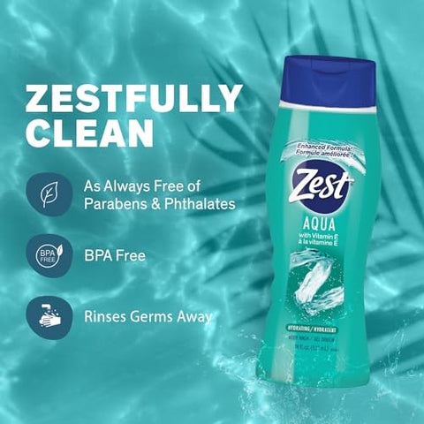 Aqua Sabonete Líquido Hidratante, 532 ml (Pack com 6) – Hidratação Intensa - Zest