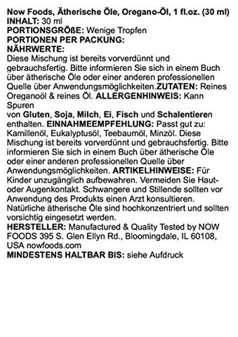 NOW Foods - Óleo de Orégano NOW FOODS 25%%, 30ml – Potencialize sua saúde com o melhor óleo de orégano