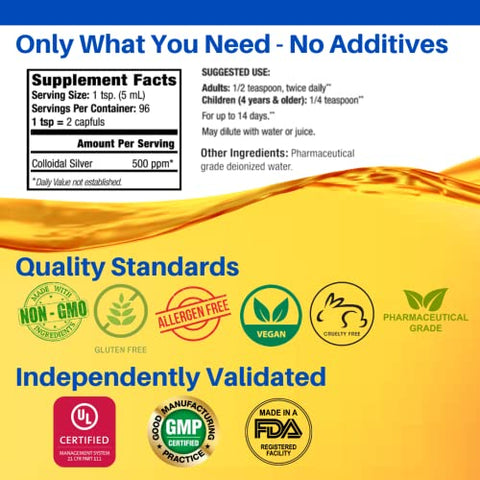 Colloidal Silver 500ppm – Suporte Imunológico 473ml - Natural Path Silver Wings