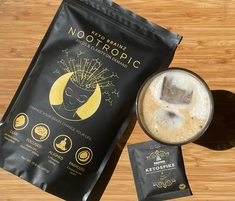 Nootrópico à base de C8MCT com 500mg de Cogumelo do Leão e AlphaGPC - Keto Brainz