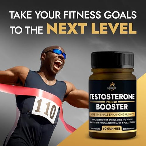NATIVE OASIS - (2 Frascos) Gomas Estimulantes de Testosterona | Complexo 8-em-1 | Maca, Ashwagandha, L-Arginina, Tribulus