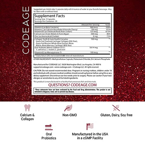 Teeth: Clareador Dental Natural – Branqueamento de Dentes Eficaz – Fórmula Avançada – 60 Cápsulas - Codeage