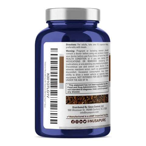 Valerian Root 5000 mg por Cápsula Vegetal, 250 Unidades, Vegano, Não-OGM, Bioperine - NusaPure