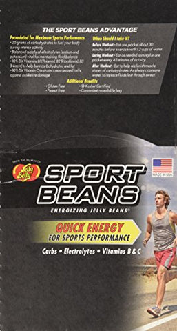 Extreme Sport Beans – Feijões de Gelatina Cafeinados Sabor Melancia, Embalagem com 24 Unidades de 28g Cada - Jelly Belly