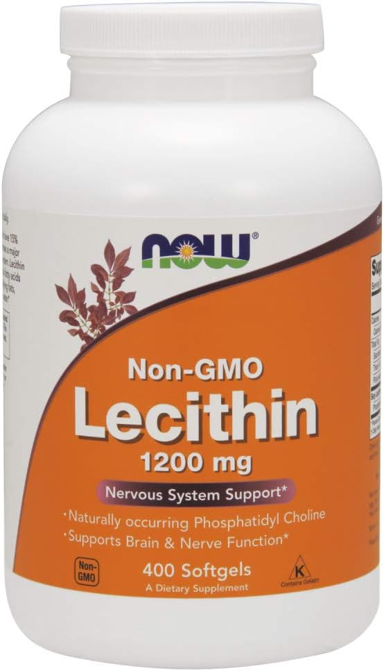 Suplementos, Lecitina 1200 mg com Fosfatidilcolina natural, 400 Softgels - NOW Foods