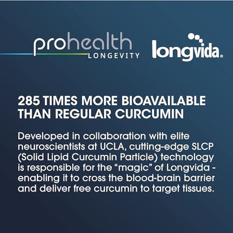 Curcumin Longvida Otimizado (60 Cápsulas, 1000 mg por Porção) (2 Pacotes) – 100% Natural e Potente - ProHealth