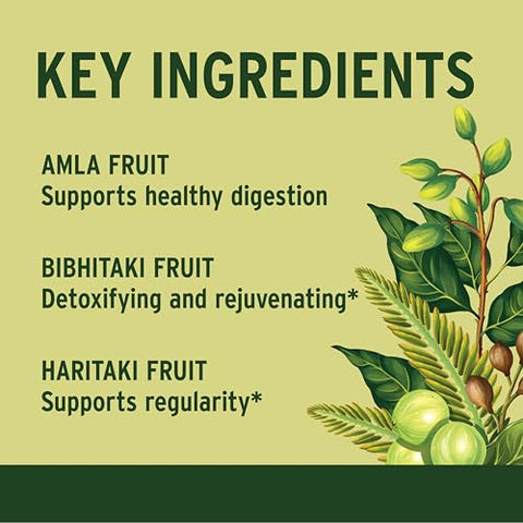 Triphala Tablets – Suplemento Orgânico de Triphala com Amla e Haritaki | 60 comprimidos | 100% Natural | Frete Grátis - Banyan Botanicals