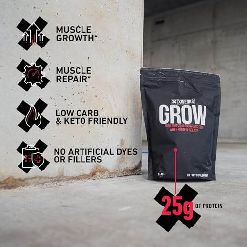 Grow – Proteína Isolada em Pó 100% Natural da Nova Zelândia – 25g de Proteína Pura (30 Porções) – Ideal para Paleo - Xwerks