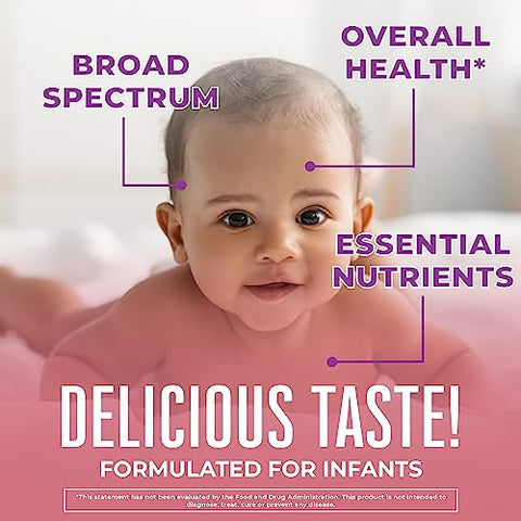 MaryRuth Organics - Multivitamínico com Ferro para Bebês por MaryRuth’s | Orgânico USDA | Gotas Líquidas Multivitamínicas para Bebês de 6 a 12 Meses | Suporte Imunológico