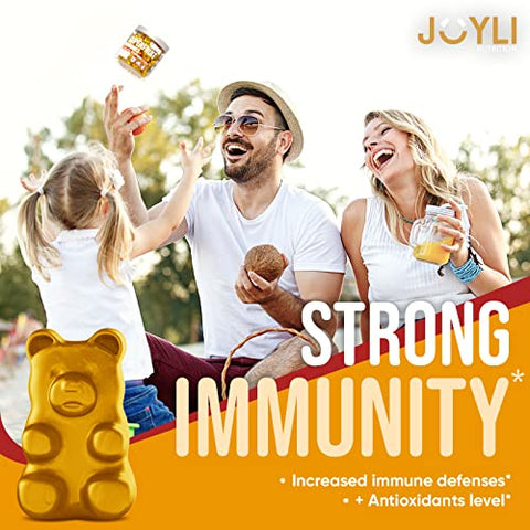 JOYLI Nutrition - Joyli Superfruit Gummies – Gomas Multivitamínicas de Frutas Sem Açúcar para Adultos – Vitaminas Naturais em Goma para Mulheres