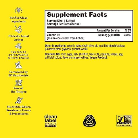 Aqui Vem o Sol: Suplemento Imune com Vitamina D | 60 cápsulas | 1000 UI de Vitamina D3 | 30 g - HUM