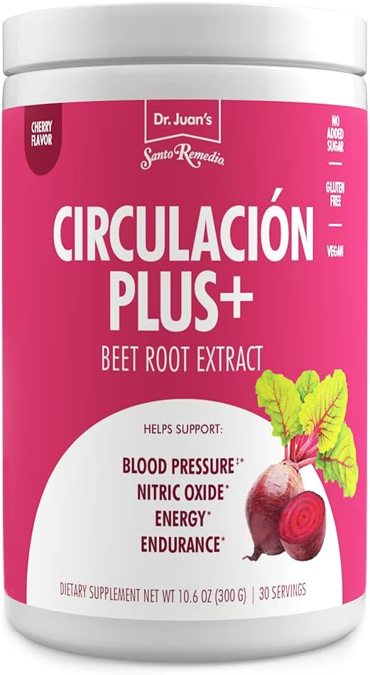 Circulacion Plus: Suplemento Nutricional de Extrato de Beterraba, Superfood para Circulação e Coração, Energia – 100g - Santo Remedio