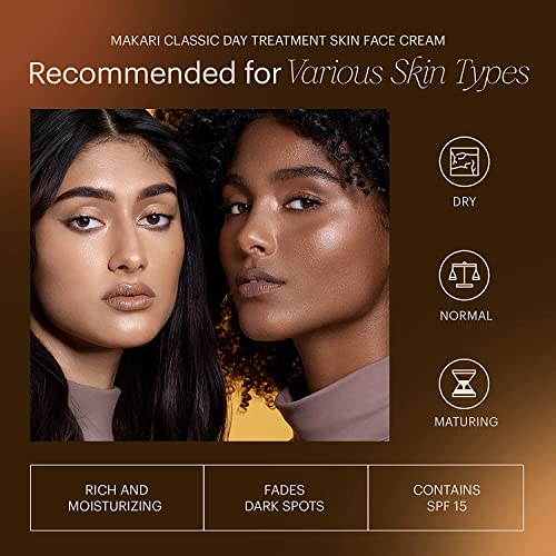 MAKARI - Creme Facial Makari Classic Day Radiance (50ml) | Tratamento Anti-Envelhecimento para Manchas Escuras, Cicatrizes, Imperfeições e Hiperpigmentação | Hidratante Facial para Pele Seca