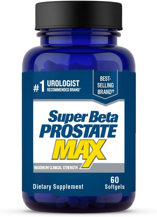 SUPER BETA PROSTATE - Max – Suporte Avançado de Saw Palmetto para a Saúde Masculina, 60ct – Fórmula Potente para a Próstata