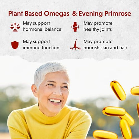 Barlean's - Barlean’s Essential Woman Cápsulas – Equilíbrio Hormonal para Mulheres, Linhaça, Óleo de Prímula