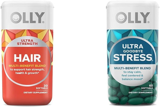 Ultra Strength Hair Softgels – Suporte para a Saúde Capilar com Biotina, Queratina, Vitamina D e B12 | OLLY - OLLY