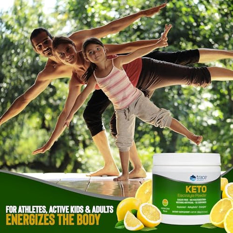 Mistura em Pó para Bebida de Eletrólitos Keto | Sem Açúcar | Promove Energia e Resistência | Sem Glúten, Vegano | Limão e Lima Natural | 55 Porções - Trace Minerals