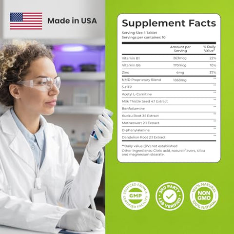 Healthbiotics - NoMoreDrinks – Suplemento Anti Desejo de Álcool | Detox para o Fígado | 60 cápsulas