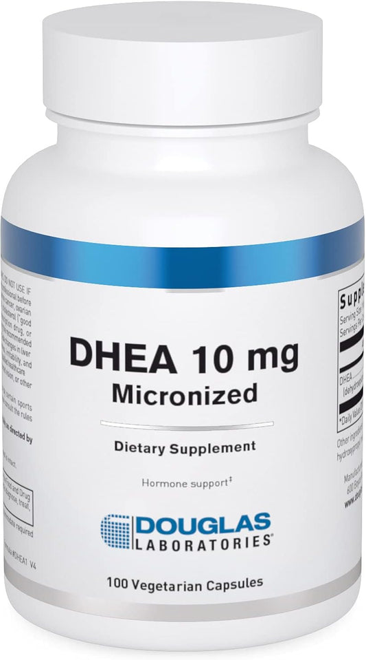 DHEA 10 mg Cápsulas – Micronizadas – Equilíbrio Hormonal, Imunidade, Cérebro, Saúde Óssea - Douglas Laboratories