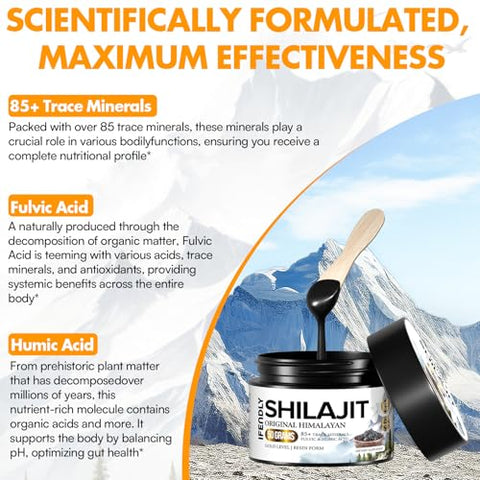 ifendly - Resina de Shilajit para Homens – Potencialize sua Vitalidade Naturalmente | Marca: Shilajit