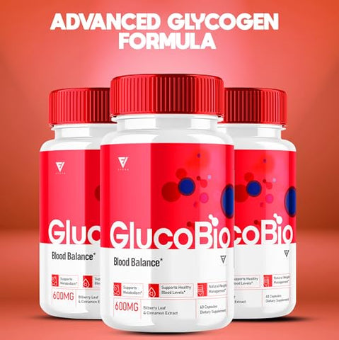 Fyvus - (2 Pacotes) Cápsulas de Suporte à Saúde e Bem-Estar GlucoBio, Pílulas Gluco Bio, Vitamina Natural Gluco Bio para Saúde Geral e Bem-Estar, Suplemento de Suporte ao Glicogênio, Cápsulas BioGluco (120…)