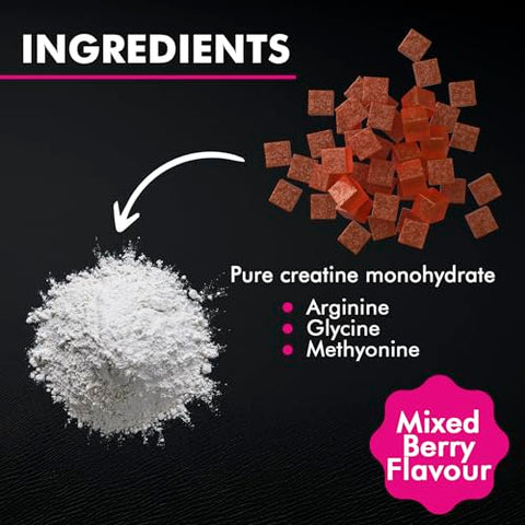 Keystone Peak - KP Gummies de Creatina Monohidratada Sabor Frutas Vermelhas para Homens – 100g