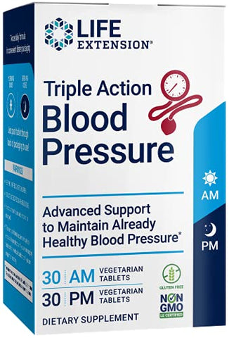 Suporte Saudável à Pressão Arterial, Triplo Ação, Flavonoide, Quercetina, Sem Glúten, Vegetariano, Não-OGM, AM - Life Extension