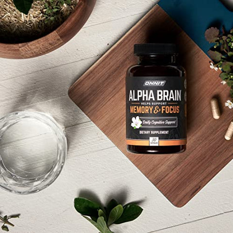 Alpha Brain – Suplemento Premium para o Cérebro, 30 Cápsulas, para Homens - ONNIT