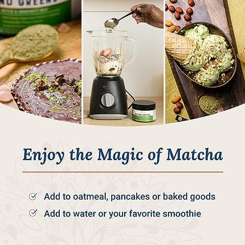 Beyond Greens Pó Concentrado de Superfood – Sabor Matcha com Chlorella, Equinácea e Probióticos para Suporte Imunológico | 100g - Live Conscious