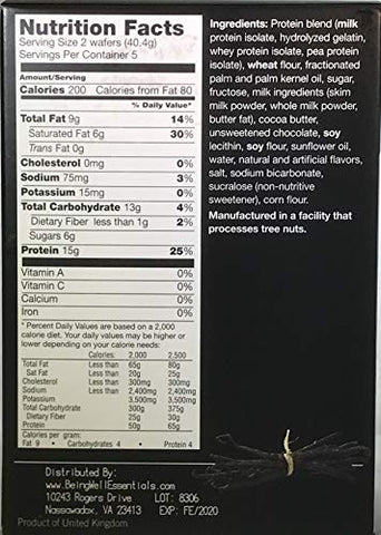 Being Well Essentials - Proti Kind Wafers de Dieta Rica em Proteínas (Baunilha) – Lanche Saudável e Saboroso | 100g