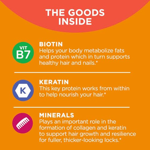 Hair and Energy Vitamin Bundles – Cápsulas Ultra Fortes para Cabelos com Biotina, Queratina, Vitamina D, B12 e Gomas Energéticas Diárias com B12, CoQ10, Goji Berry – 30 e 60 Unidades - OLLY