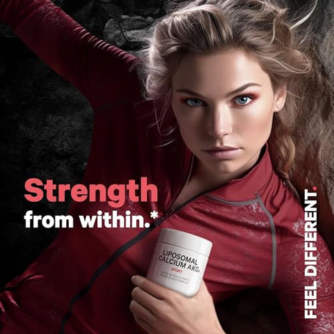 Liposomal Calcium AKG – Cálcio Alfa-Cetoglutarato – 2 Meses de Fornecimento – Entrega Lipossomal – 1 Cápsula por Porção – Não-OGM, Sem Glúten – Comprimidos de Cálcio AKG - Codeage