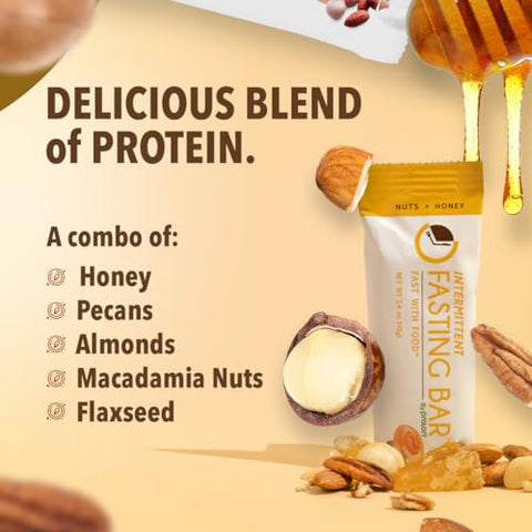 ProLon - Prolon Fast Bars | Keto, Sem Glúten, Sem Lactose, Proteína Vegetal, Barras para Jejum Intermitente | Desenvolvidas para Não Interromper o Jejum | Castanhas | 100g
