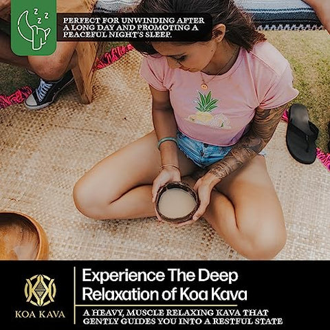 Vanuatu Koa Kava em Pó – Chá de Kava Premium Noble Waka feito a partir de Raízes Laterais em Vanuatu para Relaxamento Autêntico. Embalagem de 454g