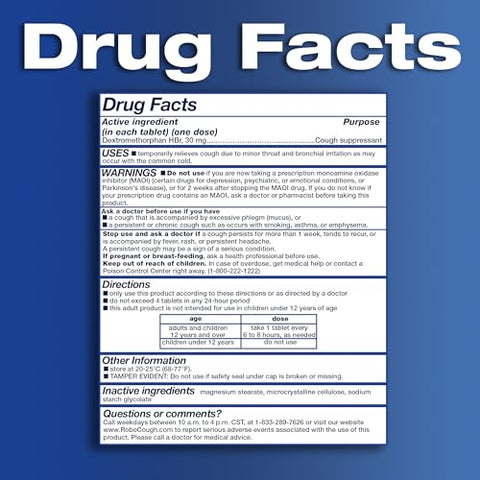 RoboHBr - Dextrometorfano HBr 30mg, 100 Comprimidos, Alívio Eficaz da Tosse