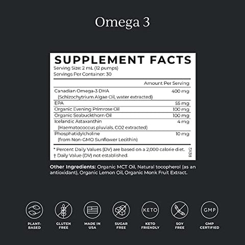 DHA Vegan Omega 3 – Ômega 3 Vegano, EPA – 60 ml - CYMBIOTIKA