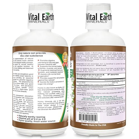 Suplemento de Ácido Fúlvico com 70 Minerais Traços e Eletrólitos para Recuperação – Marca Vital Earth - Vital Earth Minerals