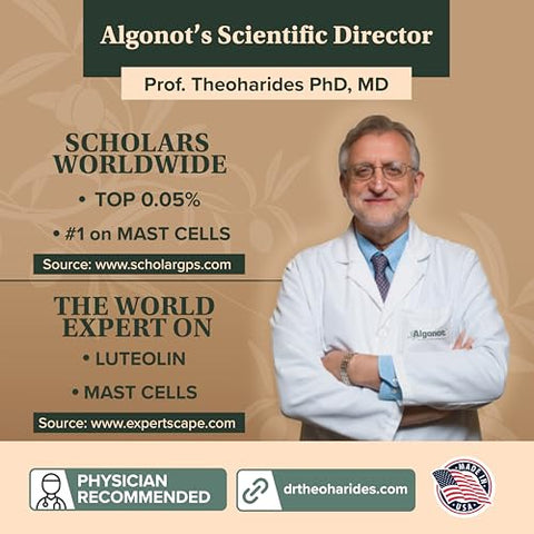 Algonot - NeuroProtek® 2 pack: Luteolina lipossomal com óleo de bagaço de oliva – Suplemento dietético oral único, patenteado e natural em cápsulas gelatinosas que pode promover harmonia