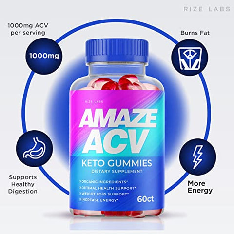 rize labs - (5 Pacotes) Gomas de Amaze ACV Keto para Perda de Peso – Gomas de Amaze Keto – Avançado de Vinagre de Maçã Keto Orgânico Aumenta Energia Gomas de Amaze Keto Pastilla Gomita Gunmies (300…)