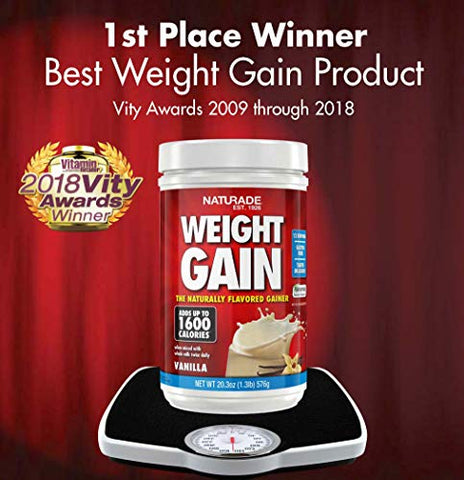 Weight Gain Mix Nutricional Instantâneo, Sabor Baunilha, 20.3 Ounce (573g) - Naturade