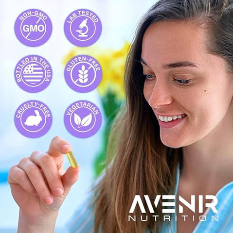 Avenir Nutrition - Sugar Ease – Suplemento Premium de Berberina, Vinagre de Maçã, Canela – Suporta a Função Cardiovascular e Gastrointestinal, Cápsulas de Nutrientes Orgânicos de Canela, 120 Cápsulas