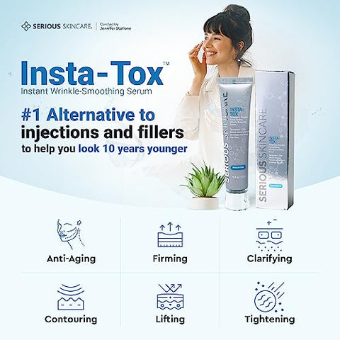 INSTA-TOX – Soro Facial Instantâneo para Suavizar Rugas – Melhora a Aparência de Linhas Finas – 30g - Serious Skincare