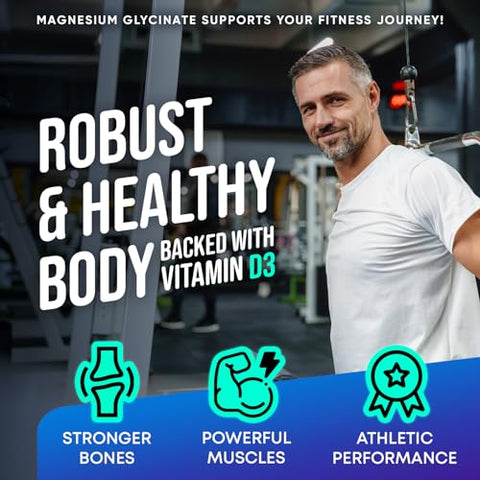 JOYLI Nutrition - Glicinato de Magnésio Gummies – 500MG de Magnésio Glicinato em Comprimidos Mastigáveis para Sono Vitamina B6, B12, D3 – Suplemento de Magnésio para Adultos, Crianças – Magnésio para Mulheres – 60