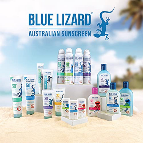 BLUE LIZARD - Protetor Solar Mineral Blue Lizard SENSITIVE com Óxido de Zinco, FPS 30, Resistente à Água, Proteção UVA/UVB com Tecnologia de Frasco Inteligente – Sem Fragrância, 250 ml