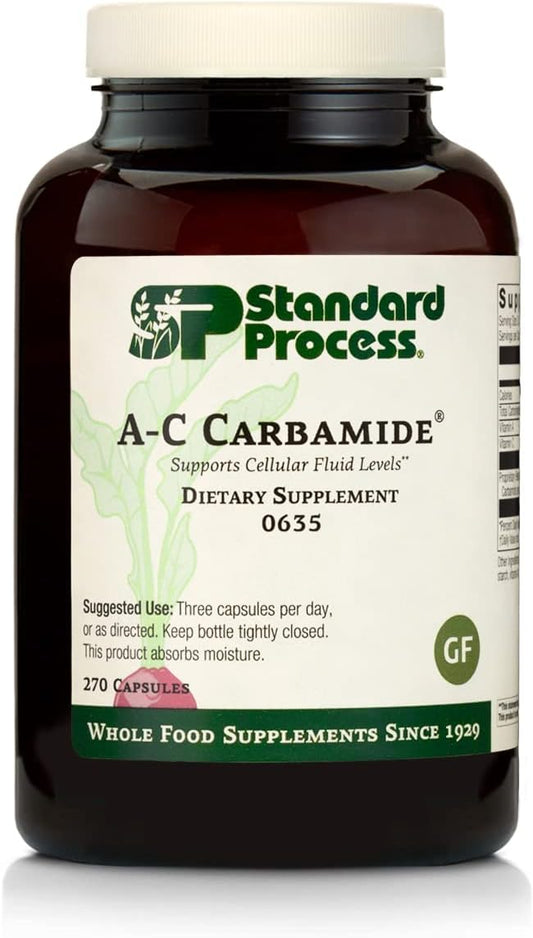 Standard Process Inc. - Standard Process A-C Carbamide – Suplemento de Suporte Renal sem Glúten com Vitamina A, Vitamina C e Farinha de Arrowroot – 270 Cápsulas