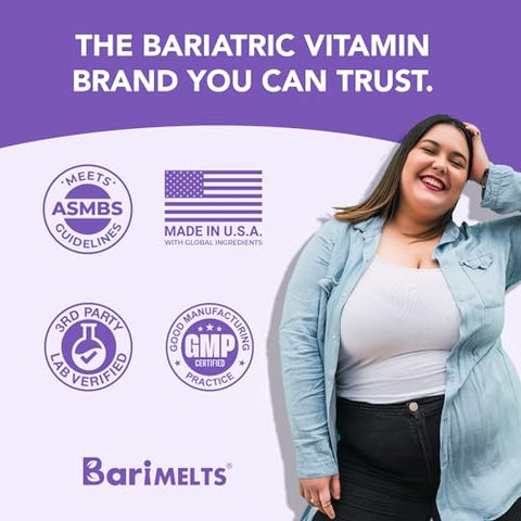 Biotina 5000mcg – 3 Meses de Fornecimento (90 Comprimidos de Dissolução Rápida) – Vitaminas Pós-Operatórias para Bariátrica - BariMelts